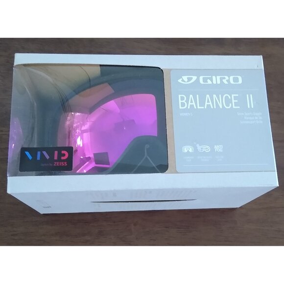 Giro Balance II Ski Snow Goggles Snowboard Black Monogram Vivid Pink - Picture 11 of 12